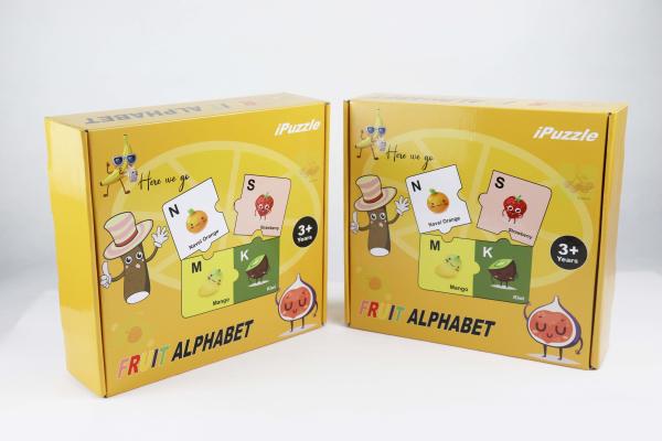 Buy cheap 2.5mm Thickness Fruit Alphabet Puzzle 28pcs Varnish Finishing from wholesalers