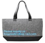 Eco-Friendly Grey Reusable Felt Grocery Shopping Handbag Tot Bag For Women Men