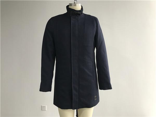 Buy cheap Navy Mens Medium Trench Coat , Cavalry Twill Wadded Coat With Funnel Collar TW77340 from wholesalers