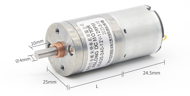 12v Dc Motor High Speed JGA25-340 12V 16RPM 1:500 Small 12v Motor With 25mm Gearbox 12v Gear Dc Motor