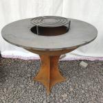 Buy cheap Outdoor Detachable Base Wood And Charcoal Corten Steel Fire Pit And Grill from wholesalers