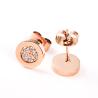 Buy cheap High Quality Rose Gold Plated Round Shape CZ Stud Earring Body Piercing Jewelry Earrings from wholesalers