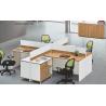 Buy cheap modern 4 persons office table wood partition in warehouse in Foshan from wholesalers