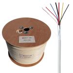 Shielded Alarm Cable 12x0.22mm2 with 7*0.2mm TCCA Drain Wire and White PVC Outer