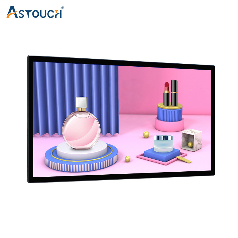Remote Controlled Indoor Advertising Display 65 Inch Signage With Safety Lock 300cd / M²