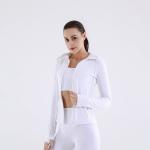 Autumn/Winter Hooded Jacket Top Yoga Coat Long Sleeved Slim Fit Sports Fitness