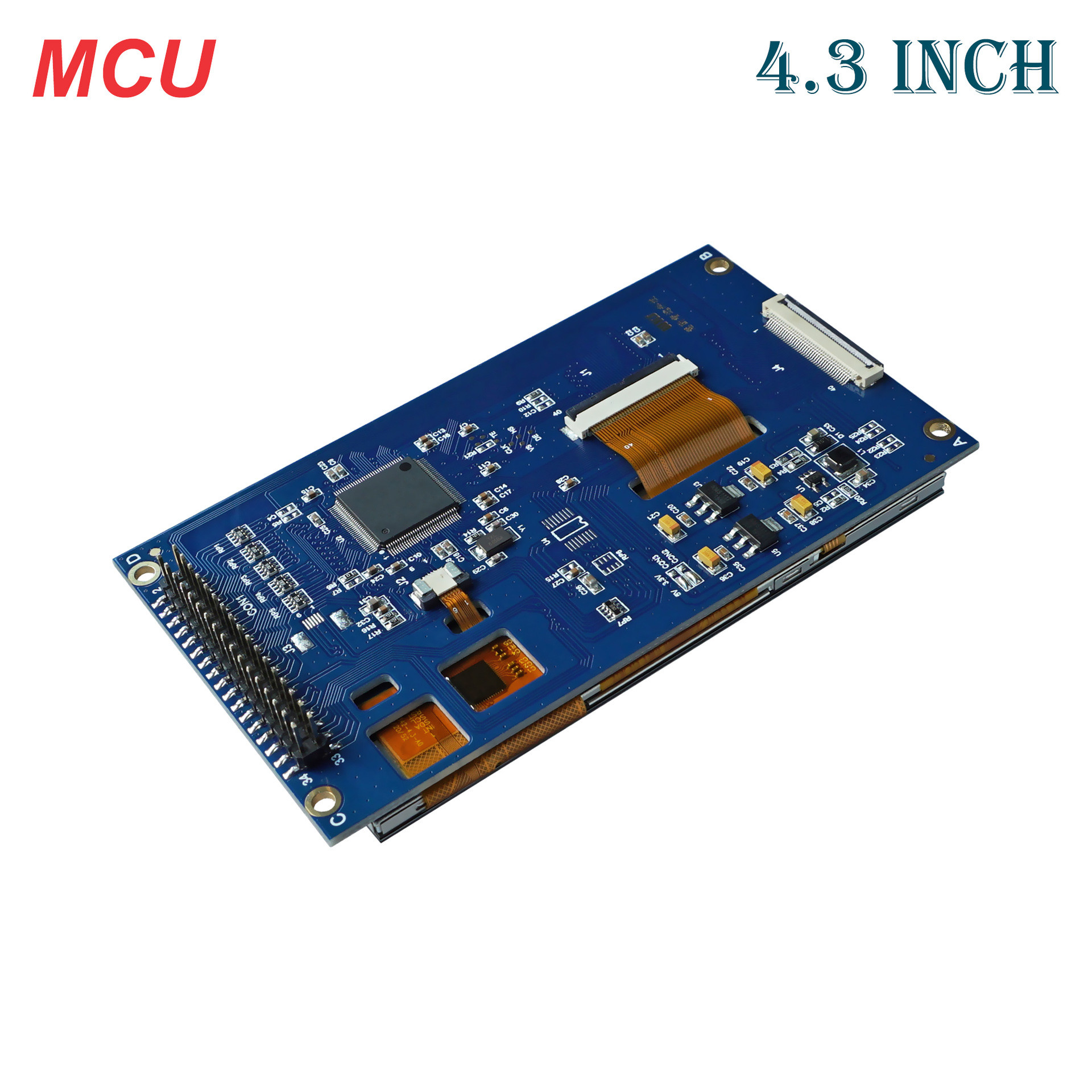 4.3 Inch TFT LCD Display Module, With PCBA and Touch Panel, 16-Bit 8080 Interface 480X272 Resolution