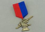 Antique Gold Awards Medals , Zinc Alloy Die Casting Military 3D Awards Medal
