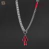 Buy cheap Women Men Hip Hop Titanium Steel Jewelry Bloodthirsty Clavicle Chain Choker from wholesalers