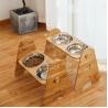 Buy cheap Durable Bamboo Adjustable Raised Dog Bowls For Large Dogs from wholesalers