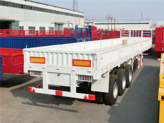 50 Tons 40 Foot Side Wall Semi Trailer For Transporting 20&40ft Containers