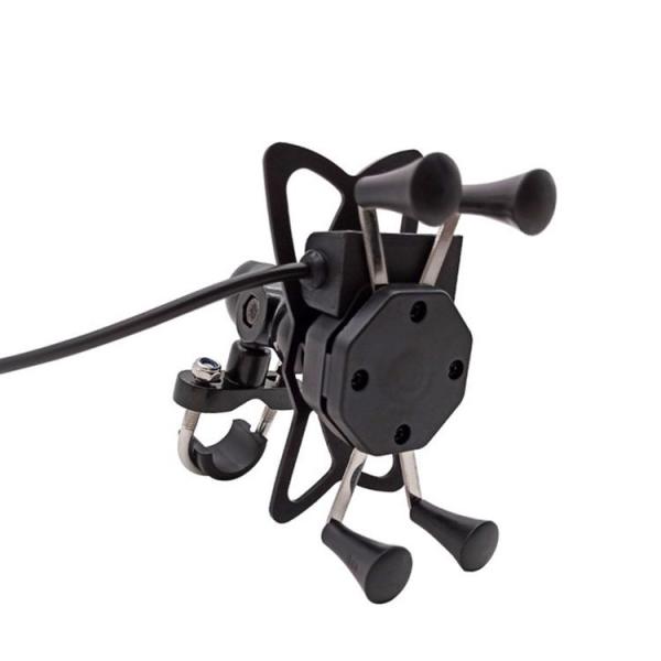 Buy cheap Usb Charger Motorcycle Mobile Stand , 360degree 0.5KG Cell Phone Handlebar Mount from wholesalers