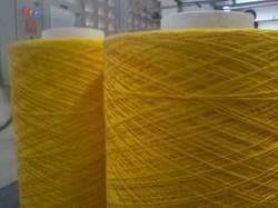 Buy cheap 2 Ply Colored Yellow Ripcord Twist Polyester Yarn Used For UTP CAT6 Network Cable from wholesalers