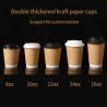 Buy cheap Recyclable kraft paper cups with logo print double wall thick coffee cups with lid from wholesalers