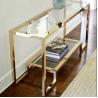 Buy cheap Contemporary Transparent Tempered glass top Stainless Steel Frame Console table from wholesalers