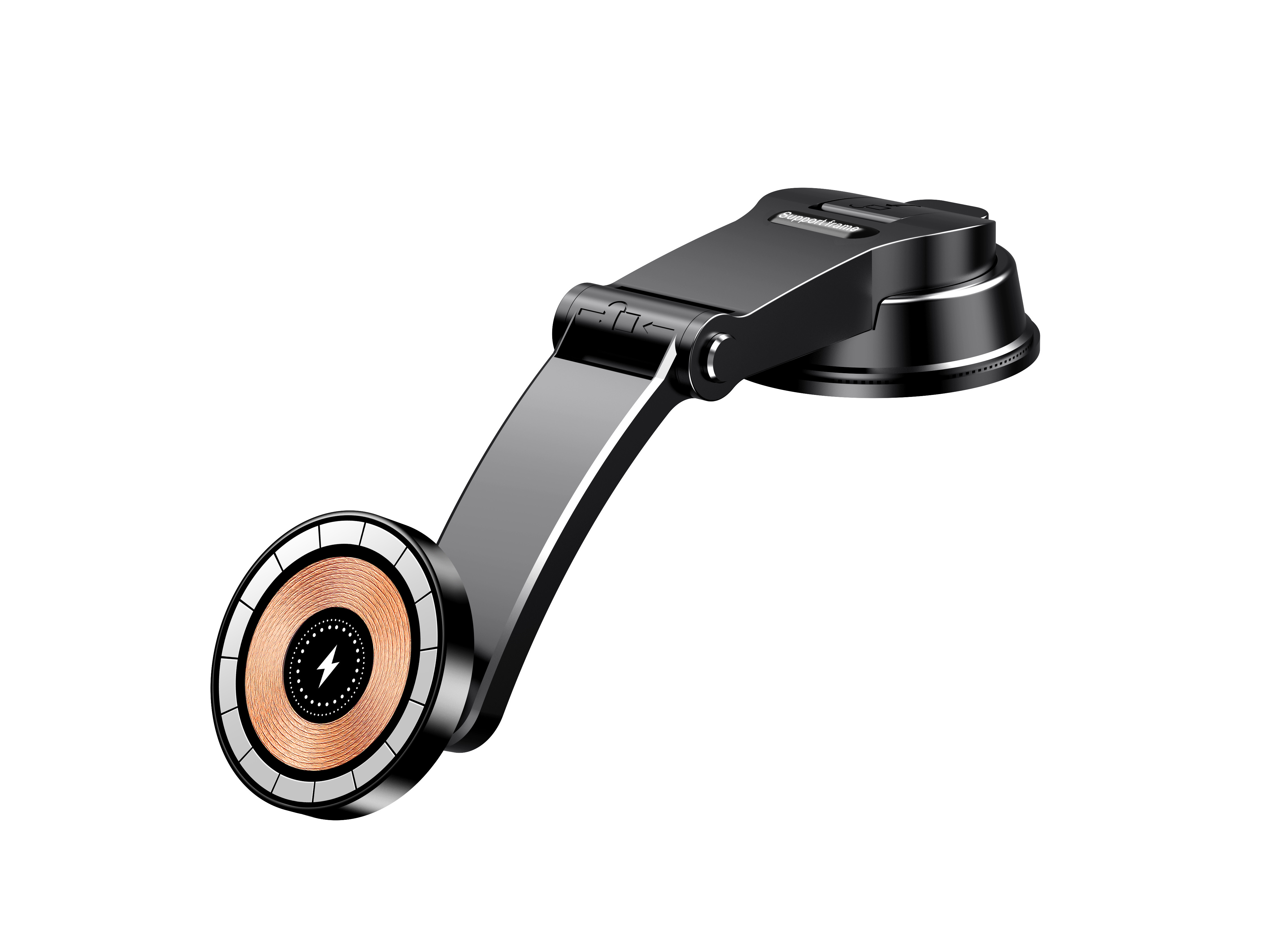 Black 360 Rotation Car Phone Holder Charger Ultra Magnetic Car Phone Holder