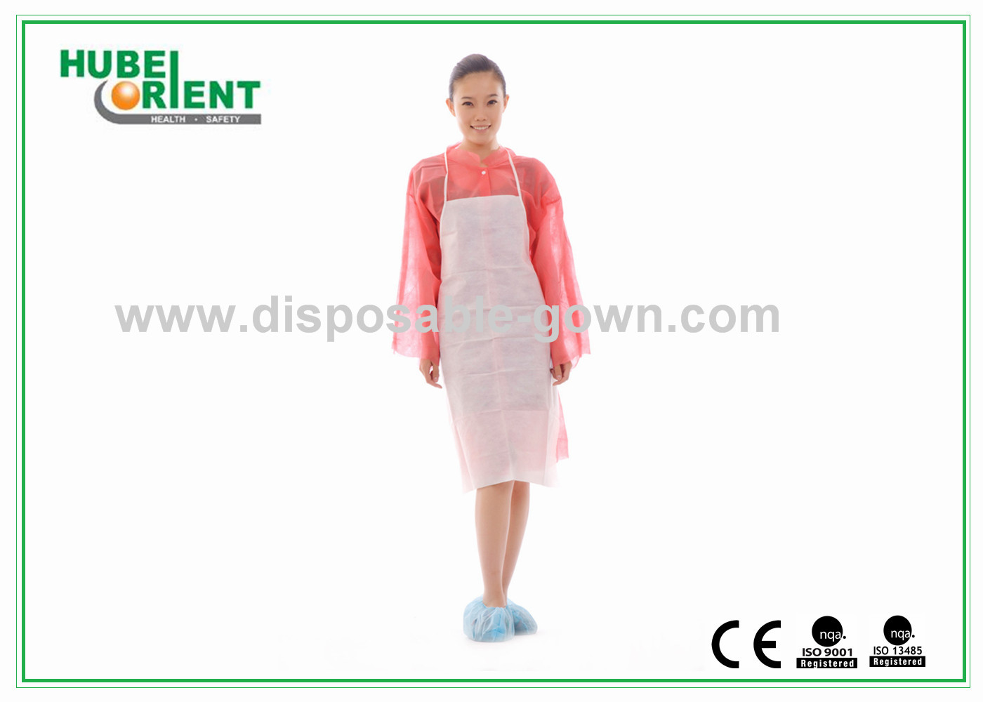 Medical Colored Disposable PP Apron Protective Apron For Hospital