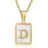 Buy cheap Simple 15*12MM Stainless Steel 3D Shell Letter Necklace Women'S Titanium Steel 26 Letter Pendants from wholesalers