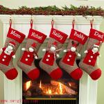 Red Plush Stockings Chirstmas Stocking Party Accessory Small Red Stocking