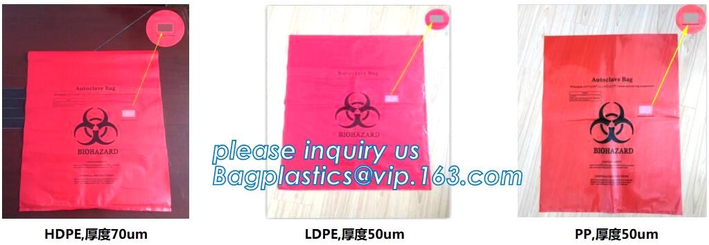 Asbestos Removal, disposable plastic yellow poly asbestos warning printed burial bags, Asbestos clear plastic packing ju