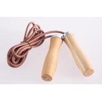 Buy cheap Leather Speed Bearing Jump Rope with red beech Wooden Handle product