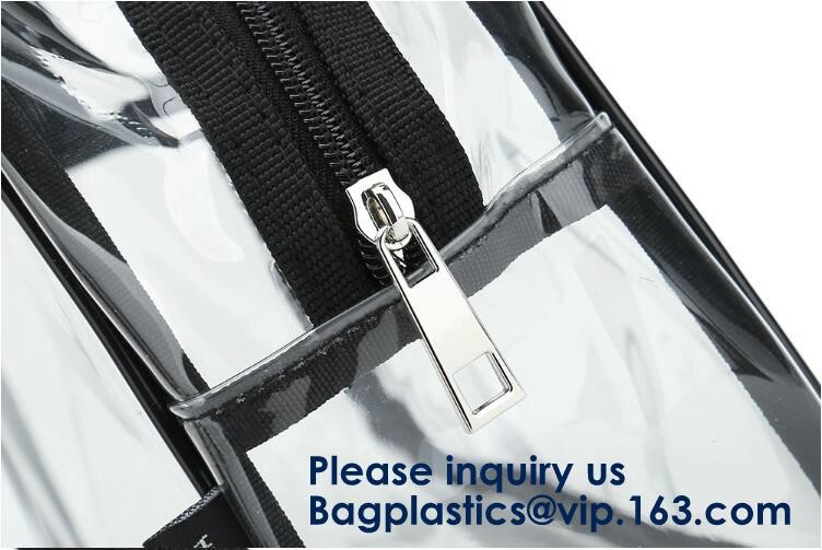 Clear PVC Sling Bag With Zipper Bag And Shoulder Strap, Clear PVC Large Handbag With Small Pouch,Bagease, Bagplastics