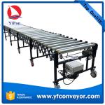 Good price electric power retractable flexible expandable roller conveyor for