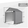 Buy cheap PE Fabric Roof Cover AJUNION 6.2x5.6ft Outdoor Storage Tent Metal Garden Bike Shed for Tools Firewood from wholesalers