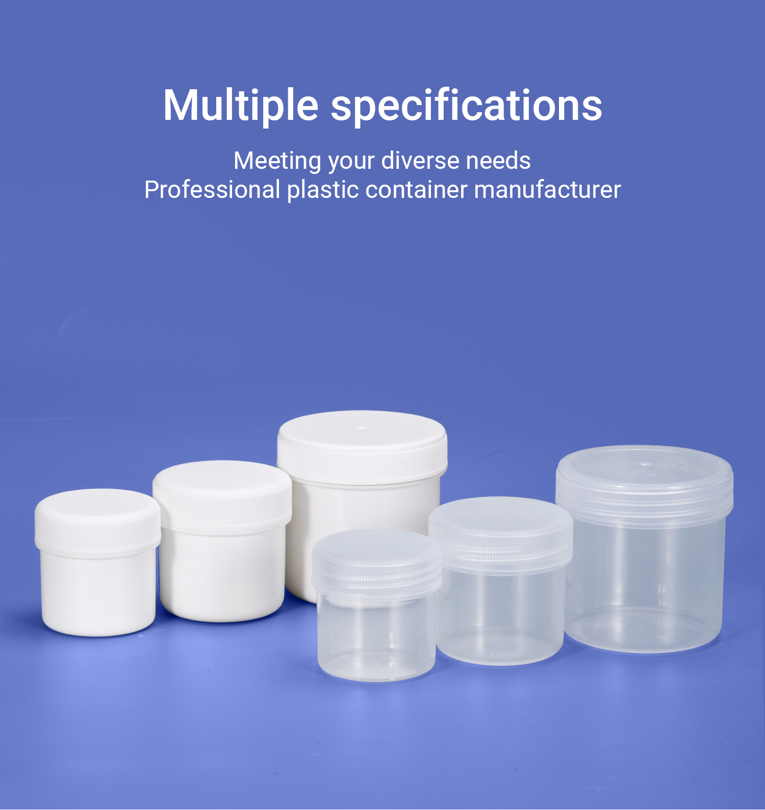 HDPE PP Empty Cookie Plastic Jar container Canister Food Storage Wide Mouth 500ml