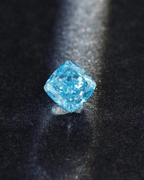 Buy cheap Loose CVD Lab Grown Synthetic Fancy Vivid Blue Diamond Cushion Shape 2.25ct IGI Certified from wholesalers