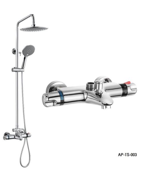 Thermostatic Shower Set,Wall Mounted Bath Shower Mixer Thermostatic Bath Shower