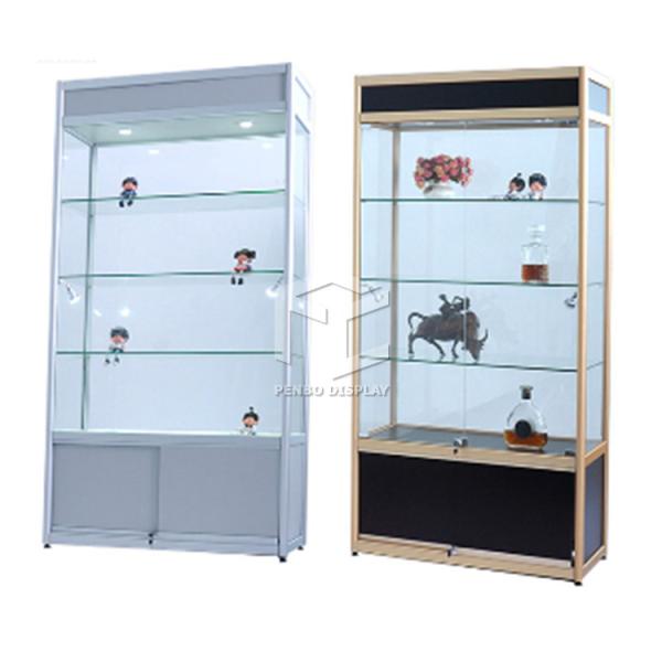 Buy cheap 2000mm High Lockable Clear Glass Display Showcase Cabinet 20KG Per Shelves from wholesalers