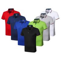 Buy cheap Silk Cotton Custom Embroidered Polo Shirts Athletic Stretch Moisture Wicking product