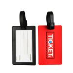 Custom Soft PVC Rubber Silicone Made Unisex Luggage Tags，Soft Duffel Bag Label