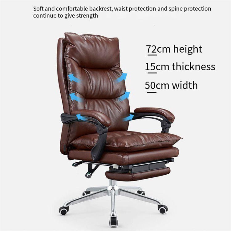 Metal Type Other High Back Manager Chair For Office PC with Movable Leather Executive