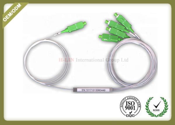 Stainless Steel Tube Fiber Optic Splitter High Reliability 0.9mm With SC / APC