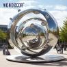 Buy cheap Outdoor Park Square Metal Art Abstract Stainless Steel Sculpture Star Ring from wholesalers