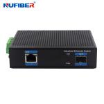 Din Rail 10/100/1000M Fiber To UTP Converter 24V Unmanaged Industrial Switch