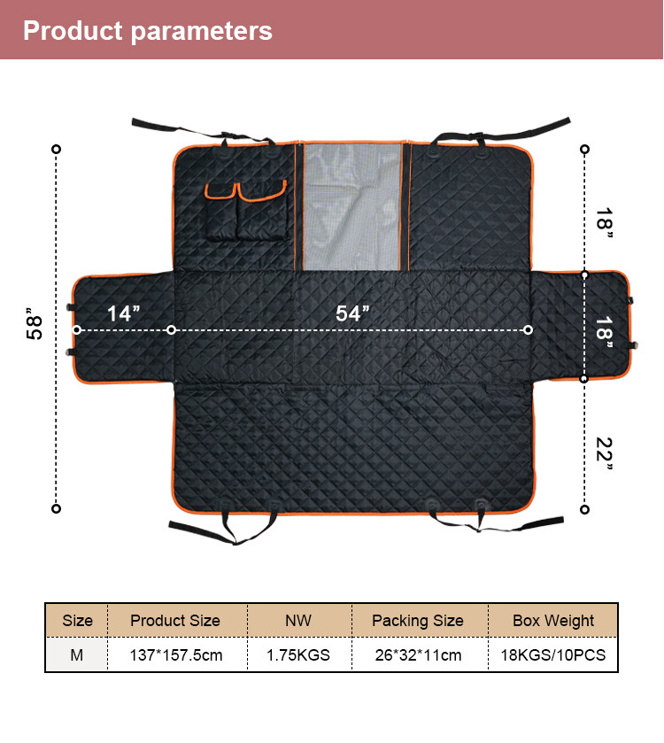 Rear Seat Dog Seat Cover Suv Waterproof Pet Dog Seat Cover 100% Scratch And Skid Proof