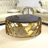 Buy cheap Round Dia 100cmx45cm SS Coffee Table for Italian Contemporary Living Room from wholesalers