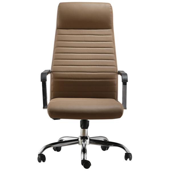 Buy cheap Stacking Leather Executive Leather Office Swivel Chairs 320m Base Metal Frame SGS from wholesalers