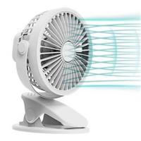 Buy cheap 6000mAh Battery Operated Rechargeable Clip Fan With LED Light product