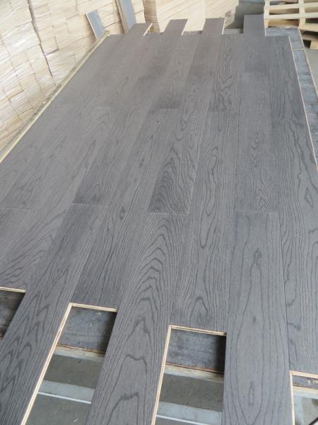 Buy cheap Dark Grey Oak Engineered wood Flooring, Prime AB Grade & Brushed Finishing from wholesalers