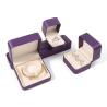 Buy cheap High Quality Jewellery Packaging Box Custom Luxury Big Jewelry Set Box Necklace Bracelet Earrings Ring Packaging Handmade Square Purple Leather from wholesalers