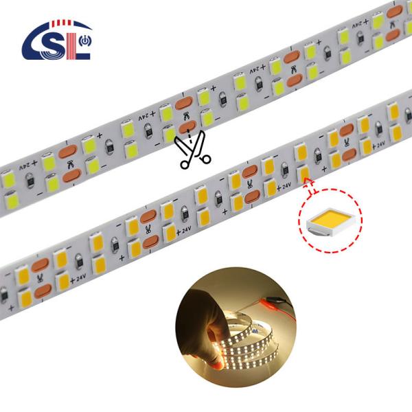 120 Leds Double Row LED Strip for Hotel Bathroom Mirror 12V 5MM 2835 Mirror Warm