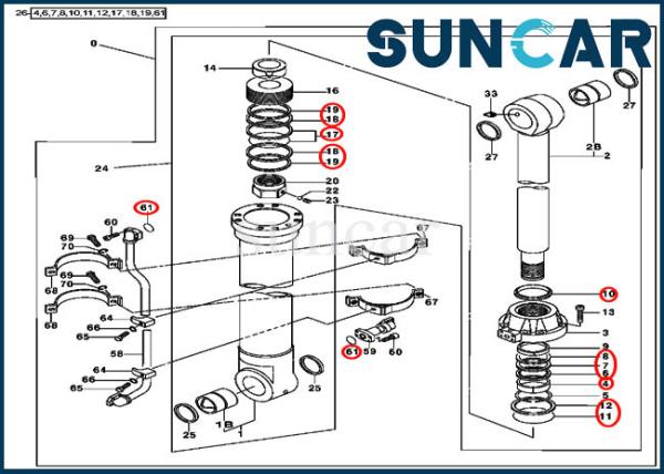 Buy cheap AT314427 Hydraulic Bucket Cylinder Kit Excavator Seal Kits Fits 450LC John Deere Parts from wholesalers
