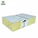Rock Wool Metal Sandwich Panel For Wall Roof Steel Structure Industrial Building