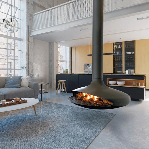 Buy cheap Indoor Custom Wood Burning Fire Pits Carbon Iron Suspended From Ceiling from wholesalers