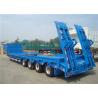 Buy cheap Heavy Equipment Delivery Lowboy Semi Trailer 4 Axle 80tons Top Flange Thickness 14mm from wholesalers
