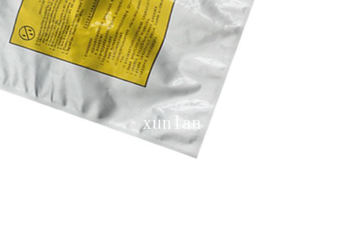 Yellow Logo Aluminum Foil Bags Heat Sealed For Mailing Electronic Components